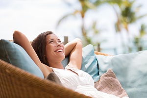 woman relaxing because of the top innovative employee benefits