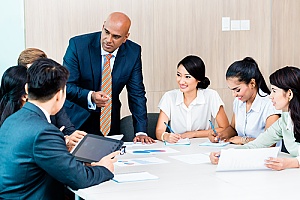 a group of business executives conducting executive planning