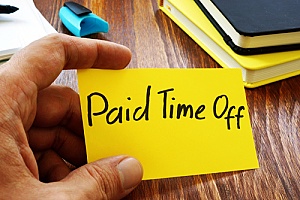 a paid time off slip as part of an employee fringe benefits plan