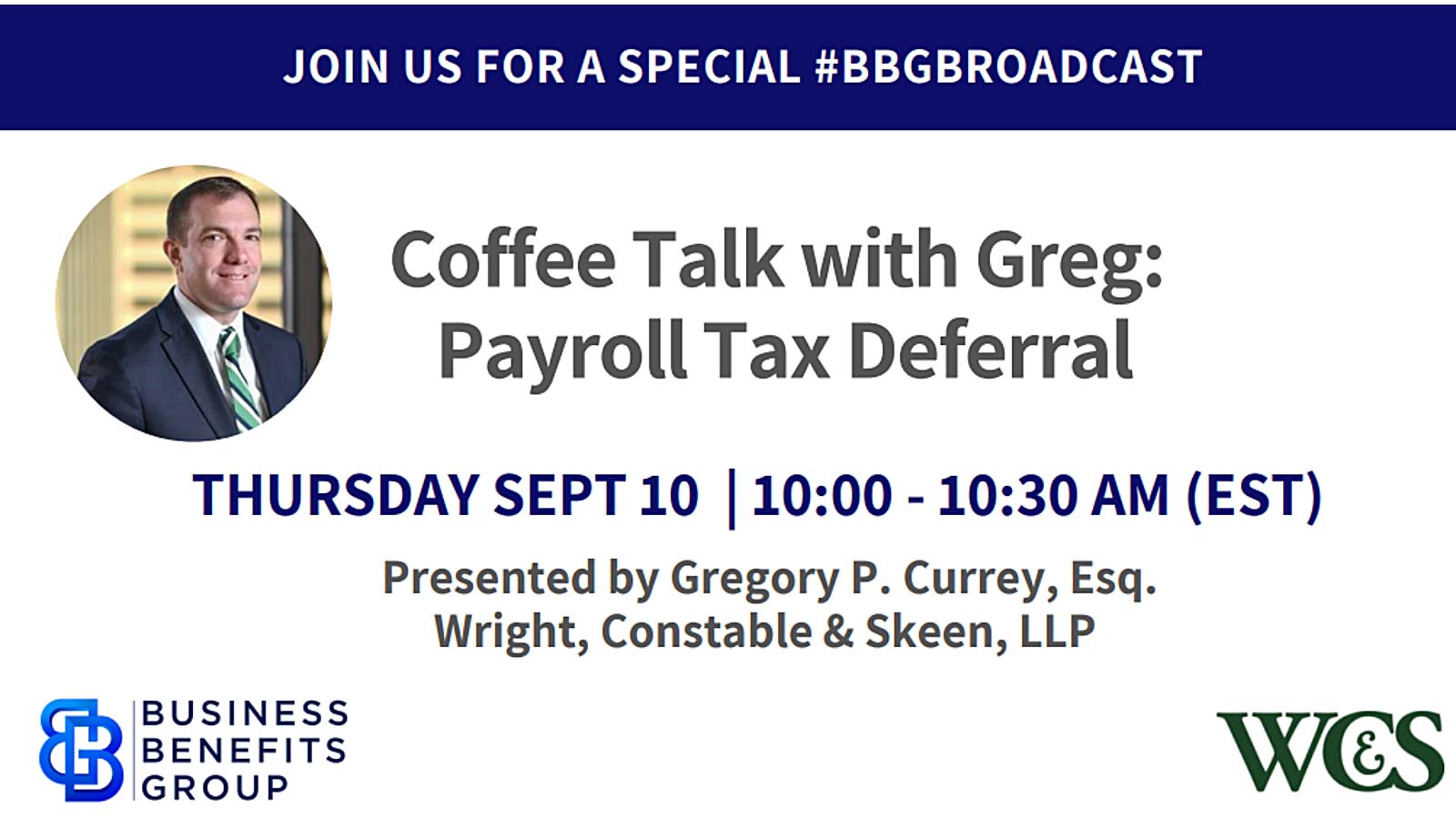 Coffee Talk With Greg: Payroll Tax Deferral