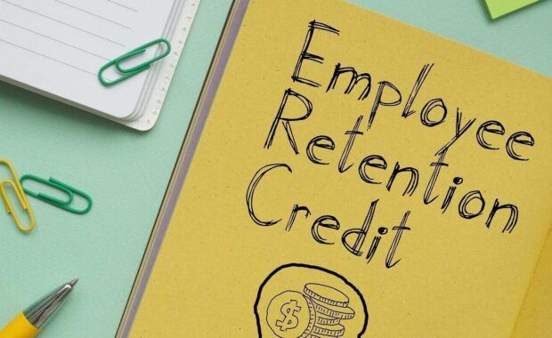 employee retention credit shown on the business photo using the text